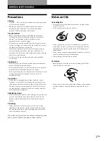 Предварительный просмотр 17 страницы Sony CDP-CE235 - Compact Disc Changer Operating Instructions Manual