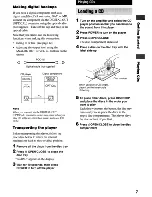 Preview for 7 page of Sony CDP-CE275 - Carousel Cd Player 5 Discs Operating Instructions Manual