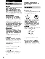 Preview for 14 page of Sony CDP-CE275 - Carousel Cd Player 5 Discs Operating Instructions Manual