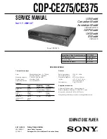 Sony CDP-CE275 - Carousel Cd Player 5 Discs Service Manual preview