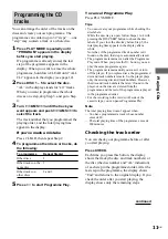 Предварительный просмотр 11 страницы Sony CDP-CE375 Operating Instructions Manual