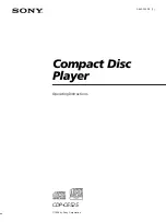 Preview for 1 page of Sony CDP-CE525 - Compact Disc Player Operating Instructions Manual