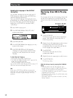 Preview for 12 page of Sony CDP-CE525 - Compact Disc Player Operating Instructions Manual