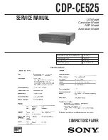 Sony CDP-CE525 - Compact Disc Player Service Manual preview