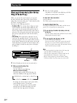 Preview for 20 page of Sony CDP-CE535 - Compact Disc Player Operating Instructions Manual