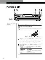 Предварительный просмотр 8 страницы Sony CDP-CE545 - Compact Disc Player Operating Instructions Manual