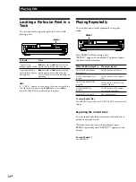 Предварительный просмотр 14 страницы Sony CDP-CE545 - Compact Disc Player Operating Instructions Manual