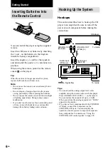 Предварительный просмотр 6 страницы Sony CDP-CE575 - Disc Carousel Operating Instructions Manual