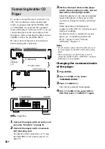 Предварительный просмотр 8 страницы Sony CDP-CE575 - Disc Carousel Operating Instructions Manual