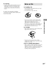 Предварительный просмотр 23 страницы Sony CDP-CE575 - Disc Carousel Operating Instructions Manual