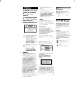 Предварительный просмотр 2 страницы Sony CDP-CX200 Operating Instructions Manual