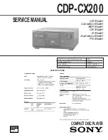 Sony CDP-CX200 Service Manual preview