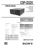 Sony CDP-CX220 - 200 Disc Cd Changer Service Manual preview