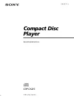 Sony CDP-CX225 - 200 Disc Cd Changer Operating Instructions Manual предпросмотр