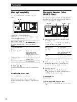 Предварительный просмотр 12 страницы Sony CDP-CX225 - 200 Disc Cd Changer Operating Instructions Manual