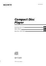 Sony CDP-CX230 - Compact Disc Changer Operating Instructions Manual preview