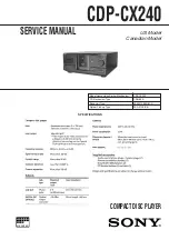 Sony CDP-CX240 Service Manual preview