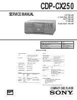 Sony CDP-CX250 Service Manual preview