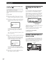 Preview for 18 page of Sony CDP-CX260 - 200 Disc Cd Changer Operating Instructions Manual