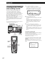 Preview for 26 page of Sony CDP-CX260 - 200 Disc Cd Changer Operating Instructions Manual