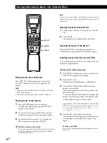 Preview for 36 page of Sony CDP-CX260 - 200 Disc Cd Changer Operating Instructions Manual