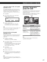 Preview for 107 page of Sony CDP-CX260 - 200 Disc Cd Changer Operating Instructions Manual