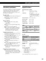 Preview for 119 page of Sony CDP-CX260 - 200 Disc Cd Changer Operating Instructions Manual