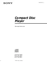 Sony CDP-CX300 - MegaStorage 300-CD Changer Operating Instructions Manual preview