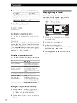 Preview for 20 page of Sony CDP-CX300 - MegaStorage 300-CD Changer Operating Instructions Manual