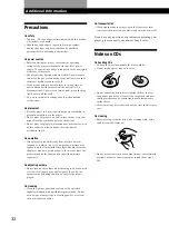 Preview for 32 page of Sony CDP-CX300 - MegaStorage 300-CD Changer Operating Instructions Manual