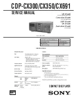 Sony CDP-CX300 - MegaStorage 300-CD Changer Service Manual preview