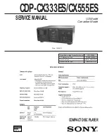 Предварительный просмотр 1 страницы Sony CDP-CX333ES - Es 300 Disc Cd Changer Service Manual