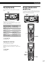 Предварительный просмотр 21 страницы Sony CDP-CX350 - 300 Disc Cd Changer Operating Instructions Manual