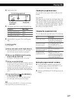 Предварительный просмотр 23 страницы Sony CDP-CX350 - 300 Disc Cd Changer Operating Instructions Manual