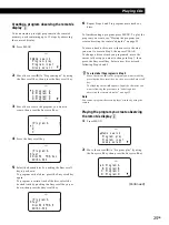 Предварительный просмотр 25 страницы Sony CDP-CX350 - 300 Disc Cd Changer Operating Instructions Manual