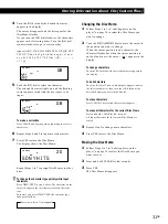 Предварительный просмотр 31 страницы Sony CDP-CX350 - 300 Disc Cd Changer Operating Instructions Manual