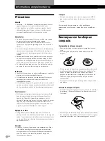 Preview for 82 page of Sony CDP-CX350 - 300 Disc Cd Changer Operating Instructions Manual