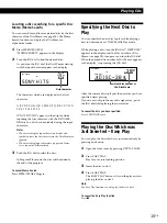 Предварительный просмотр 15 страницы Sony CDP CX355 - CD Changer Operating Instructions Manual