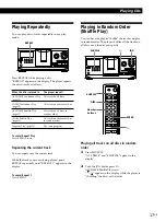 Предварительный просмотр 17 страницы Sony CDP CX355 - CD Changer Operating Instructions Manual