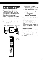 Предварительный просмотр 21 страницы Sony CDP CX355 - CD Changer Operating Instructions Manual