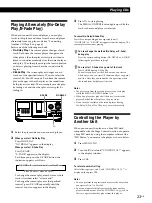 Предварительный просмотр 23 страницы Sony CDP CX355 - CD Changer Operating Instructions Manual