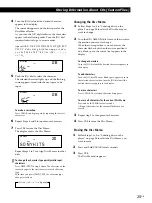 Предварительный просмотр 25 страницы Sony CDP CX355 - CD Changer Operating Instructions Manual