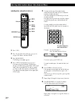 Предварительный просмотр 26 страницы Sony CDP CX355 - CD Changer Operating Instructions Manual