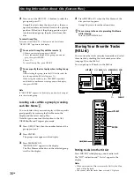 Предварительный просмотр 30 страницы Sony CDP CX355 - CD Changer Operating Instructions Manual