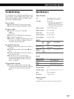 Предварительный просмотр 33 страницы Sony CDP CX355 - CD Changer Operating Instructions Manual