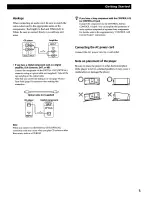 Preview for 5 page of Sony CDP-CX400 - Compact Disc Player Operating Instructions Manual