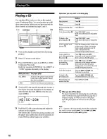 Preview for 10 page of Sony CDP-CX400 - Compact Disc Player Operating Instructions Manual