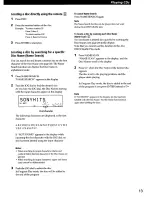 Preview for 13 page of Sony CDP-CX400 - Compact Disc Player Operating Instructions Manual