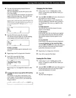 Preview for 21 page of Sony CDP-CX400 - Compact Disc Player Operating Instructions Manual