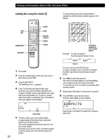 Preview for 22 page of Sony CDP-CX400 - Compact Disc Player Operating Instructions Manual